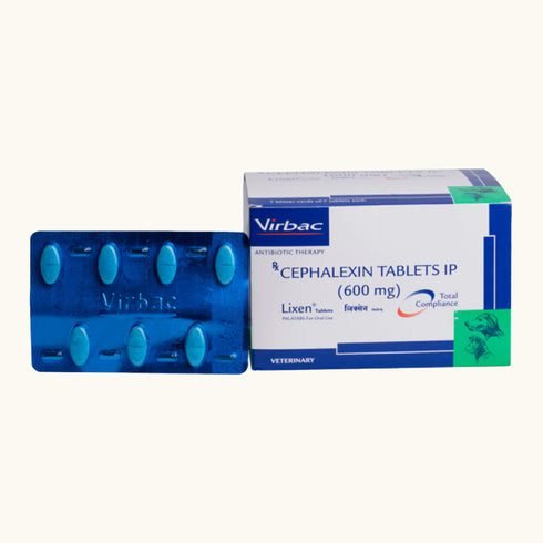 Virbac Lixen Palatab (Cephalexin) for Dogs & Cats (Pack of 7 Tablets)