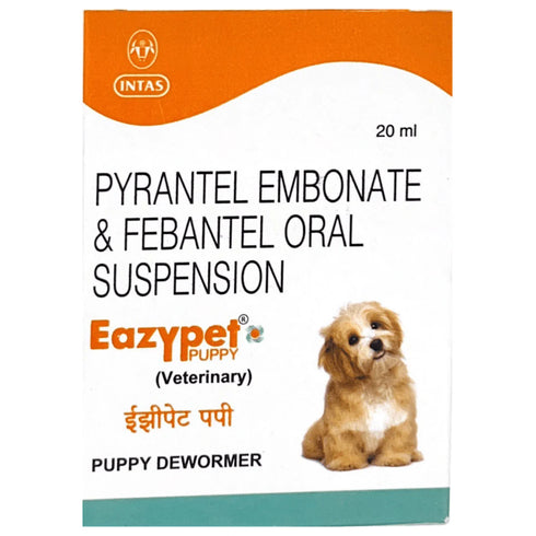 Intas Eazypet Dewormer and Zipvit Drops Multivitamin Supplement for puppies combo