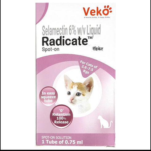 Veko Proxurr Powder (100g) and Radicate Cat Tick & Flea Control spot on Combo