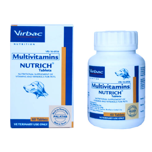 Virbac Ipraz Dewormer and Nutirch Multi Vitamin Tablets for Dogs Combos