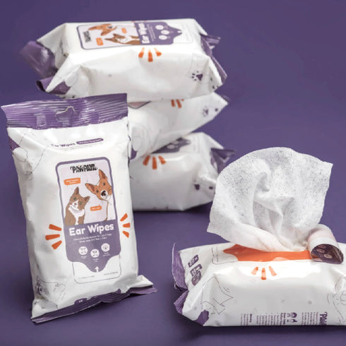 Pawpaya Ear Wipes for Dogs & Cats | 25 Wipes