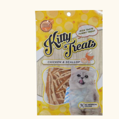 Rena's Recipe Kitty Treats Chicken and Scallop Treat For Cats