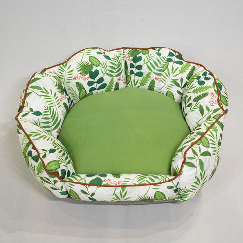 UNLEASH Foliage Print Pet Dog Bed