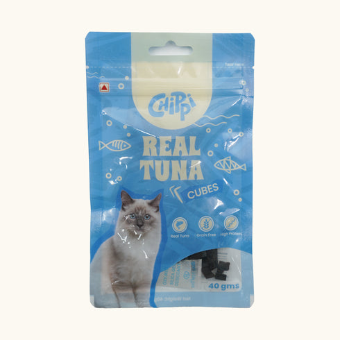 CHIPPI REAL TUNA CUBES CAT TREATS 40GM