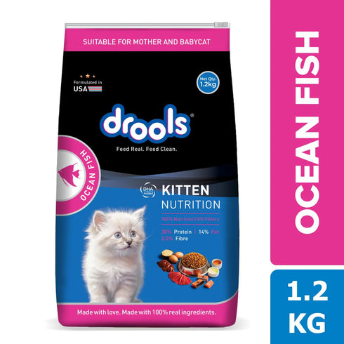 DROOLS Ocean Fish Kitten Dry Food - 1.2kg