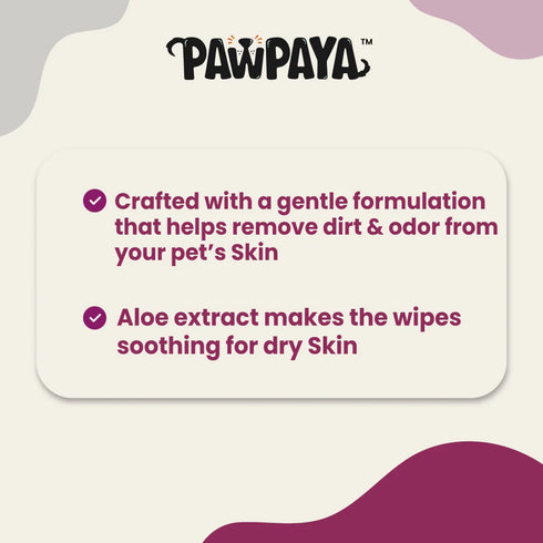 Pawpaya Eye Wipes for Dogs & Cats | 25 Wipes