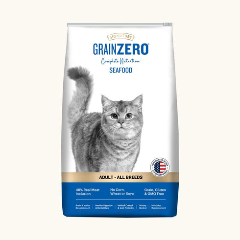 Signature grain Zero Seafood Dry Cat Food 1.2kg