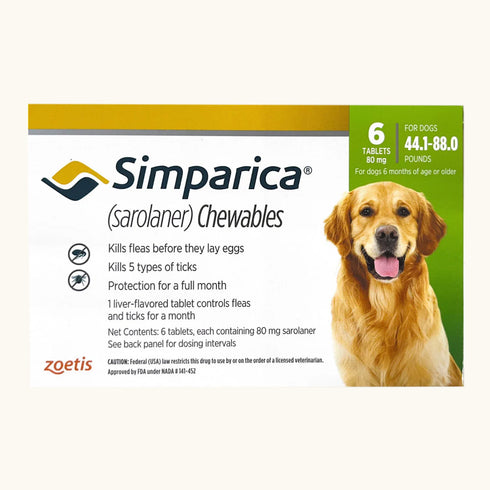 Zoetis Simparica Dog Tick and Flea Control Tablet