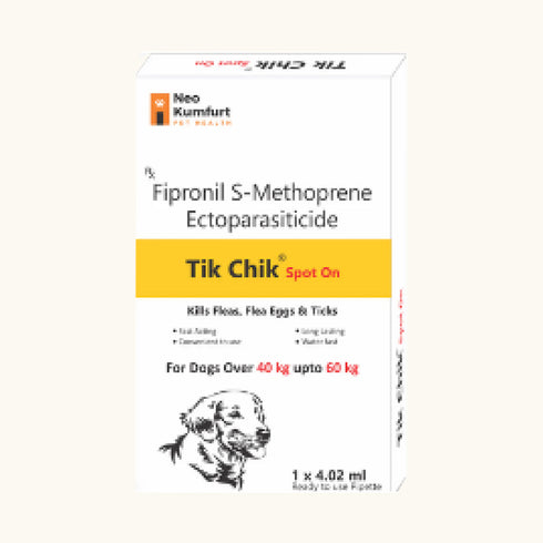Neo Kumfurt Tik chik (Fipronil) Anti-Tick & Flea Spot on or Dogs