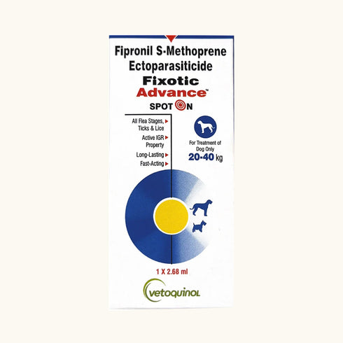 Vetoquinol Fixotic Advance (Fipronil) Tick & Flea Control Spot on Dog