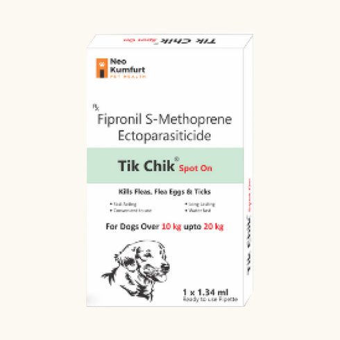 Neo Kumfurt Tik chik (Fipronil) Anti-Tick & Flea Spot on or Dogs