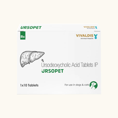 Vivaldis Ursopet Tablet (Ursodeoxycholic Acid) For Dogs and Cats