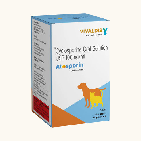 Vivaldis Atosporin (Cyclosporin) Capsules for Dogs and Cats