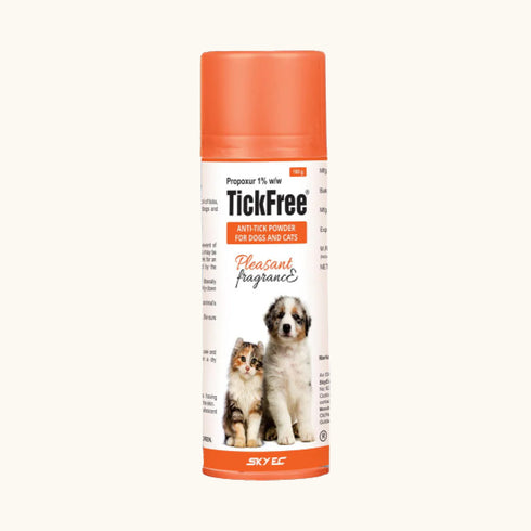 Skyec Tick Free (Propoxur) tick & Flea Control Powder for Dogs & Cats