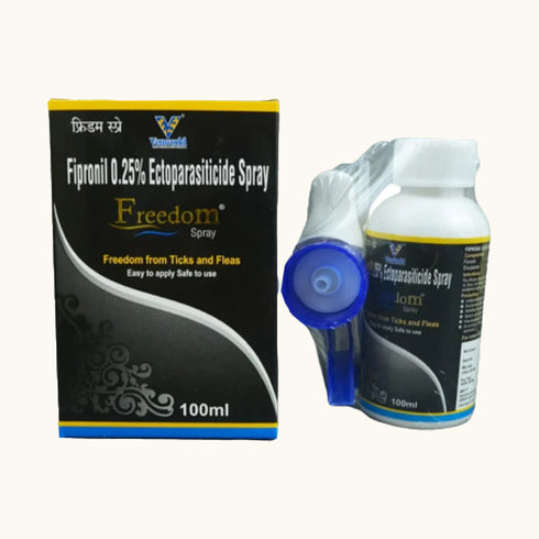 Venkys Freedom (Firponil) Tick & Flea control spray for Dogs & Cats