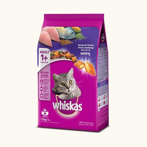 Whiskas Mackerel Adult Dry Cat Food - 1.2Kg