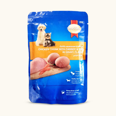 SmartHeart Chicken Chunk with Carrot & Egg In Gravy Puppy Wet Food