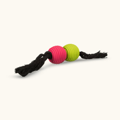 Trixie Playing Rope with Balls Latex/Cotton Toy for Dogs