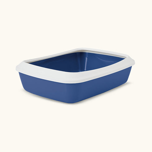 Savic Iriz Cat Litter Tray with Rim - Nordic Blue