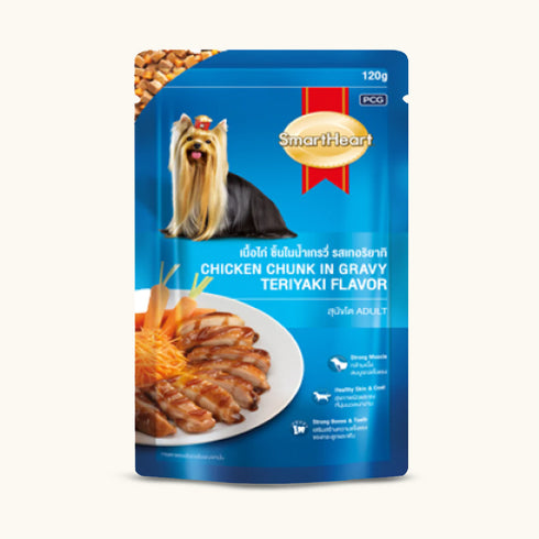 SmartHeart Chicken Chunk in Gravy Teriyaki Flavor Dog Wet Food