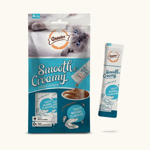 Gnawlers Creamy Treat Tasty Mussel Cat Treat