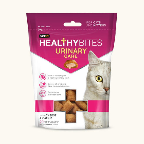 VETIQ Healthy Bites Urinary Care With Cheese & Catnip Treats for Cats & Kittens-65g