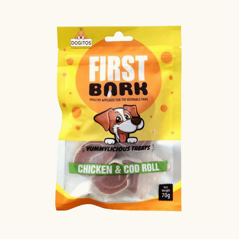 First Bark Chicken Cod Roll Dog Treats