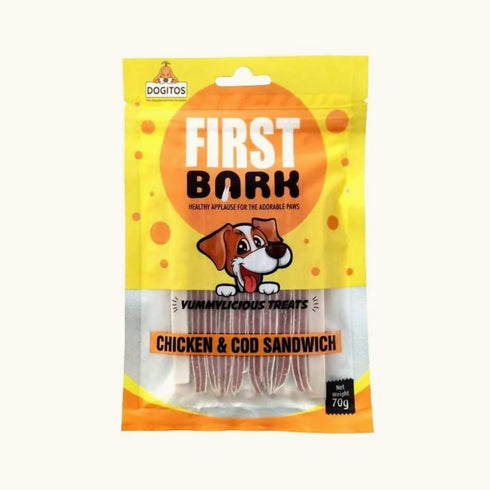 First Bark Chicken & Cod Sandwich Dog Treats