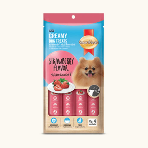 SmartHeart Strawberry Dog Creamy Treat