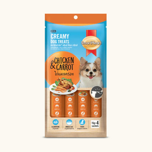SmartHeart Chicken & Carrot Dog Creamy Treat
