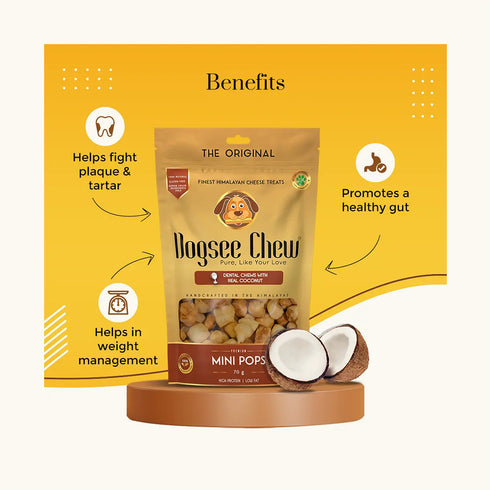 Dogsee Chew 100% Natural Yak Cheese Mini Pops Dog Treat