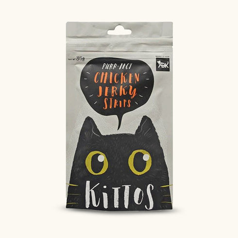Kittos Purr-Fect Chicken Jerky Strips Cat Treats