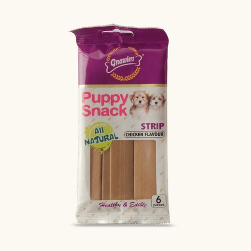 Gnawlers Puppy Snack Strip Chicken Flavoured Dog Treats