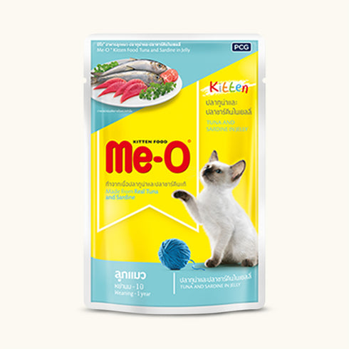 Me-O Tuna & Sardine in Jelly Kitten Wet Food