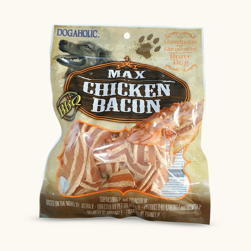 Dogaholic Max Barbeque Chicken Bacon Strips Dog Treats