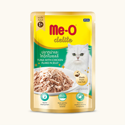 Me-O Delite Tuna with Chicken Flake in Jelly Cat Wet Food
