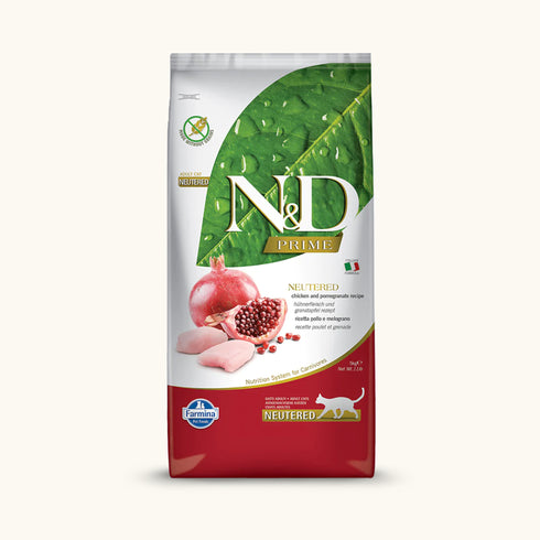 Farmina N&D Prime Chicken & Pomegranate Neutered Adult Grain Free Dry Cat Food