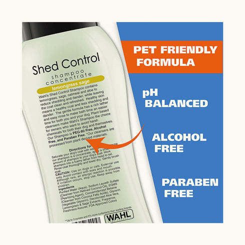 Wahl Shed Control Lemongrass Sage Shampoo for Dogs