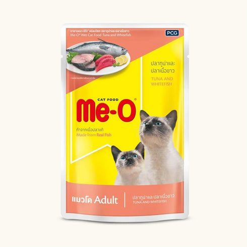 Me-O Tuna & White Fish In Jelly Adult Cat Wet Food