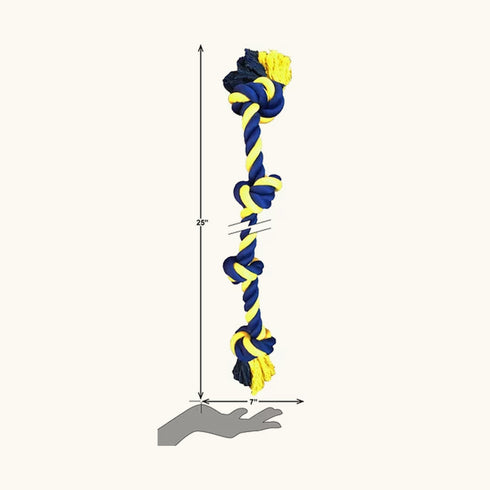 Petsport Four Knot Cotton Rope Dog Toys- Large