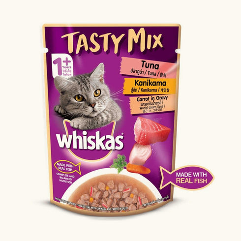 Whiskas Tuna With Kanikama And Carrot In Gravy Tasty Mix Adult Cat Wet Food