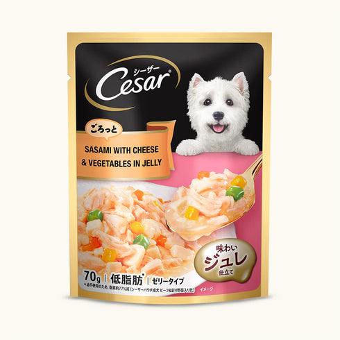 Cesar Sasami with Cheese & Vegetables in Jelly Adult Dog Wet Food