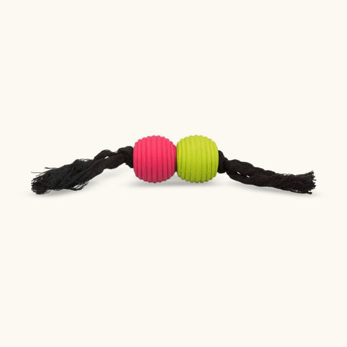 Trixie Playing Rope with Balls Latex/Cotton Toy for Dogs