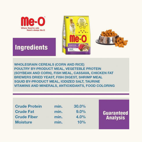 Me-O Seafood Adult Cat Dry Food