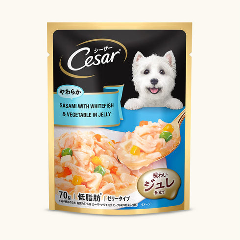 Cesar Sasami with Whitefish & Vegetables in Jelly Adult Dog Wet Food