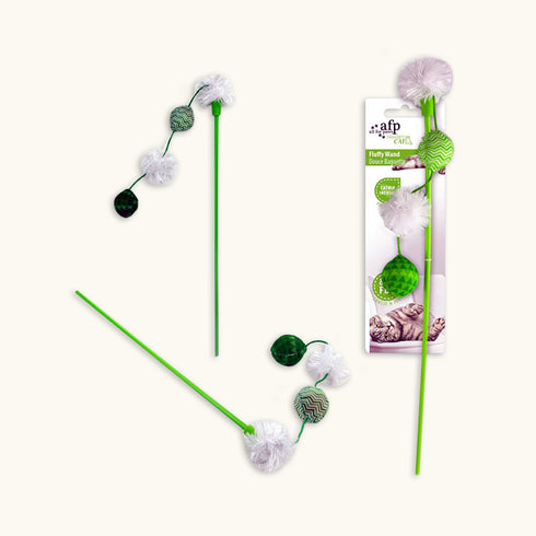 AFP Modern Cat Fluffy Wand Teaser Toy For Cats