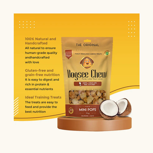 Dogsee Chew 100% Natural Yak Cheese Mini Pops Dog Treat