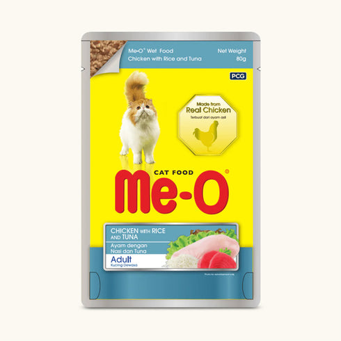 Me-O Chicken & Rice In Tuna Adult Cat Wet Food