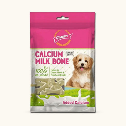 Gnawlers Calcium Milk Bones Dog Treats - Small
