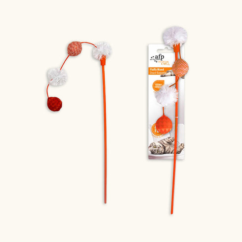 AFP Modern Cat Fluffy Wand Teaser Toy For Cats